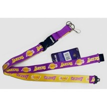 Los Angeles Lakers Two Tone NBA Basketball Logo Lanyard Neck Safety Latch Buckle - £19.97 GBP