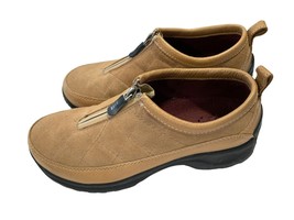 Vintage Lands End Womens 6 B 2442 Suede Leather Slip on Shoes Sneakers Z... - £22.97 GBP