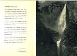 Ahwahnee Dinner Menu 1962  Ansel Adams Spring in Yosemite Falls Cover - £18.60 GBP