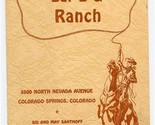 Bar B Q Ranch Menu N Nevada Avenue Colorado Springs Colorado 1940&#39;s - $77.22