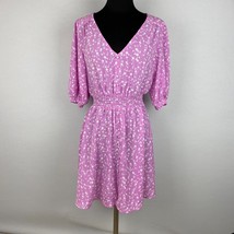 BB Dakota Steve Madden Womens Small S Lavender Pink White Floral Dress - £39.09 GBP