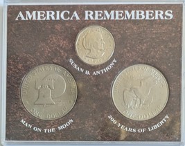 America Remembers Susan B Anthony Man On The Moon 200 Years of Liberty Coins Set - £11.75 GBP