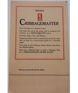 Vintage Drueke Cribbagemaster Instructions &amp;  Display Card  - $4.08 CAD