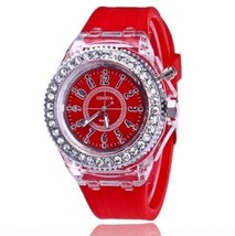 Glow LED Light Men Quartz Watch Ladies Women Silicone Wristwatch Gift Pr... - $315.32 MXN