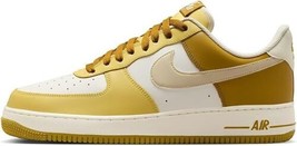 Nike Mens Air Force 1&#39;07 Basketball Sneakers Color Bronzine/Coconut Milk Size 12 - £95.27 GBP