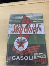 Nostalgic Tin Sky Chief Texaco Sign 12/17 New - $24.06