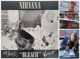 Krist Novoselic signed Nirvana Bleach 12x12 album photo COA proof Chad Channing - £271.34 GBP