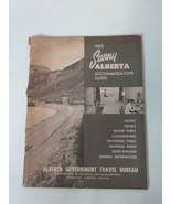 Vintage 1965 Sunny Alberta Accommodations National Parks Travel Guide Ma... - £10.10 GBP