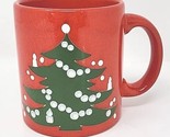 Waechtersbach Germany Coffee Mug Red Christmas Green Tree Mug U253 - $16.99