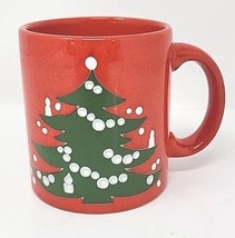 Waechtersbach Germany Coffee Mug Red Christmas Green Tree Mug U253 - £13.58 GBP