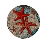 Round Beach Themed Starfish Cork Backed Coaster - £5.26 GBP