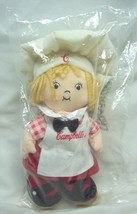 Campbell&#39;s Little Chef Girl Mascot Character 8&quot; Plush Stuffed Doll Toy New 1999 - £11.36 GBP