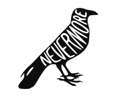 Edgar Allan Poe Raven Nevermore Vinyl Decal Car Wall Sticker Choose Size Color - £2.24 GBP+