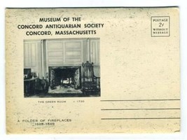 Concord Antiquarian Museum Folder Massachusetts FIREPLACES - $13.86