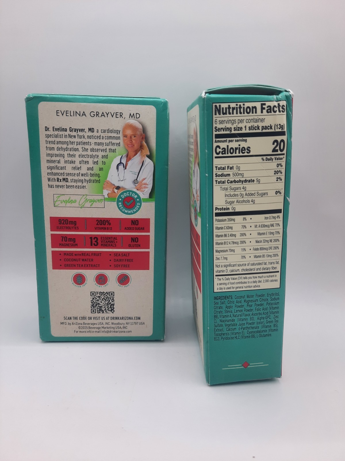 AriZonaRx MD Hydration Watermelon Drink Mix  0.45oz 12 Sticks Total Exp 05/2027 Item image 3