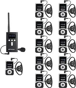 Case Of 1Transmitter 11 Receivers, T130S Upgrade Tour Guide System, Chur... - $574.99