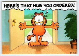 Garfield Cat Postcard Here&#39;s That Hug Jim Davis 1978 Orange Tabby Kitten Cartoon - £5.99 GBP