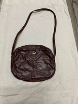 Vintage Etienne Aigner Handbag Purse Oxblood Burgundy Leather Zip Top W/... - $20.09