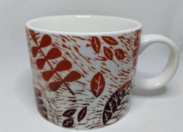 Starbucks 2018 Fall Autumn Leaves Brown Orange Ceramic Coffee Mug 12 oz leaf cup - $12.84