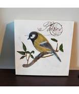 Vintage Bird Plaque, Finch Great Tit Bird, 3D TII Collections resin bird... - £15.14 GBP