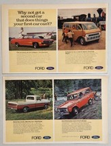1971 Print Ad Ford Ranchero, Club Wagon Van, Pickup Truck &amp; Bronco 2-Door - $17.65