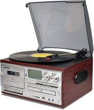 Vintage Turntable Cd Cassette Player Am/Fm Radio Usb Recorder Aux-In Rca - £133.10 GBP