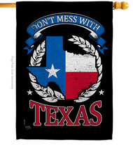 Don&#39;t mess Texas - Impressions Decorative House Flag H108440-BO - £32.85 GBP