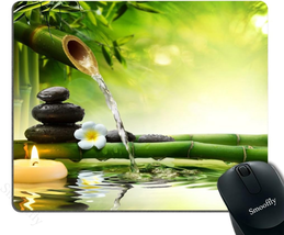 Nature Gaming Mouse Pad,Spa Stones in Garden with Flow Water Mouse Pad Personali - $12.28