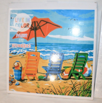 Paint by Numbers Kit Summer At the Beach DIY Paint Kit 12&quot; x 12&quot; NEW IN BOX - £12.80 GBP