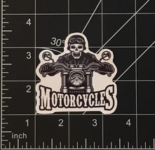 Skeleton Riding a Classic Motorcycle - Vinyl Sticker Durable Waterproof ... - £3.18 GBP