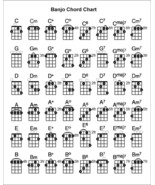 Banjo Chords Chart 8 x 10 - £4.51 GBP