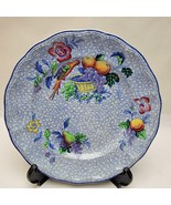 Antique Spode Copeland George III Blue Luncheon Plate Fruit Floral &amp; Bir... - $38.91 CAD