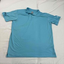 Callaway Mens Polo Shirt Blue Short Sleeve Collared Golf Large - $19.80