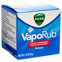 Vicks Vaporub Cough Suppressant Analgesic Ointment 1.76 Oz - £11.59 GBP