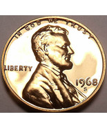 Blazing Red Gem Proof 1968-S Lincoln Cent~Fantastic - $4.10