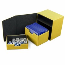 BCW Yellow Leatherette Deck Box Vault LX Hold 100 Sleeved - £16.48 GBP