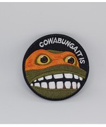 Cowabunga It Is Turtle Meme Embroidered Hook &amp; Loop Funny Morale Patch - $8.99