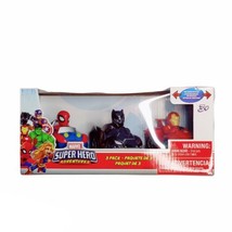 Marvel Super Hero Adventures 3 Pack Race Car Spiderman Black Panther Iro... - £7.77 GBP