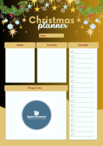 Christmas Planner Template by Creative Decors: PSD/PDF - Digital Download - £0.95 GBP