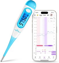 Easy Home Digital Basal Thermometer with Blue Backlight LCD Display 1 100th Degr - £26.95 GBP
