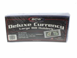 50 Deluxe Currency Holder for Large Bill by BCW - $27.07