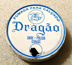 DRAGÃO ✱ RARE Vintage Shoe Polish Cirage Grease Tin Can Portugal 70´s EMPTY - £11.98 GBP