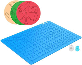 Tecboss 3D Printing Pen Pad Silicone Design Mat Large with Patterns, Mat, Finger - £25.60 GBP