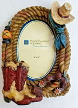 Picture Frame Photo Display Western Cowboy Country Manchester Square Resin - $505.87 MXN