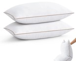 Goose Feathers Down Pillows Standard Size Set Of 2, Soft Fluffy Hotel Pi... - $84.99