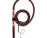 Leather Stock Whip, 8ft Australian Bullwhip with 18inches long fine Wood... - £44.10 GBP