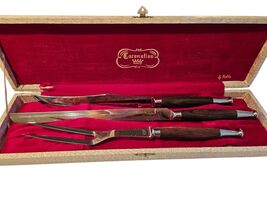 Vtg MCM CORONATION by SOFFE 3 pc Stainless Steel Wood Carving Knife Set ... - $24.00