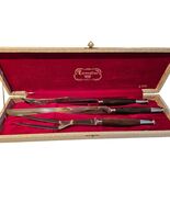 Vtg MCM CORONATION by SOFFE 3 pc Stainless Steel Wood Carving Knife Set ... - $24.00