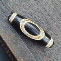 Magnifique perle d&#39;agate yeux amulette Dzi motif rare perle tibétaine de... - $2,608.91 MXN