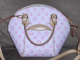  Pink Satchel Hearts And Stars Purse Handbag Shoulder Bag - £45.45 GBP